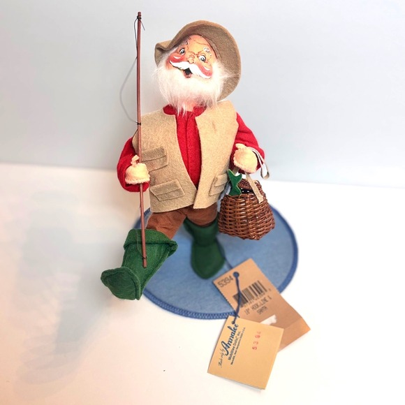 Annalee 1996 Hook Line & Sinker Fishing Santa 10\